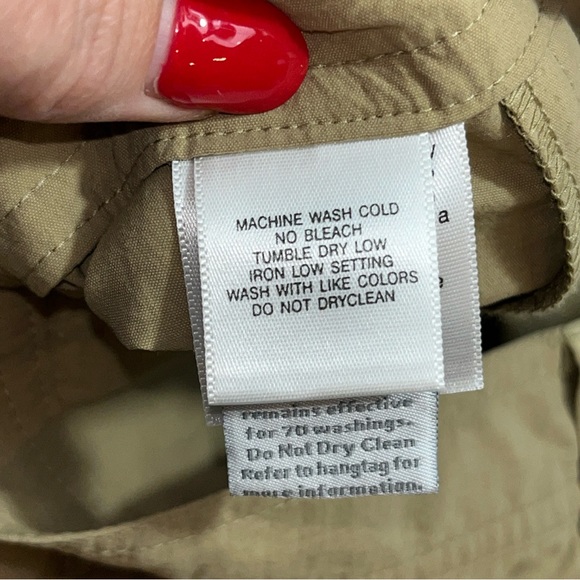 ExOfficio TAN PANTS womens XL 18 Insect Shield Zip Off Leg STRETCHY waist cargo - Picture 5 of 16